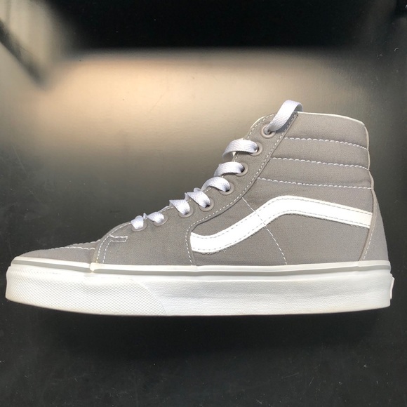 women's gray high top vans